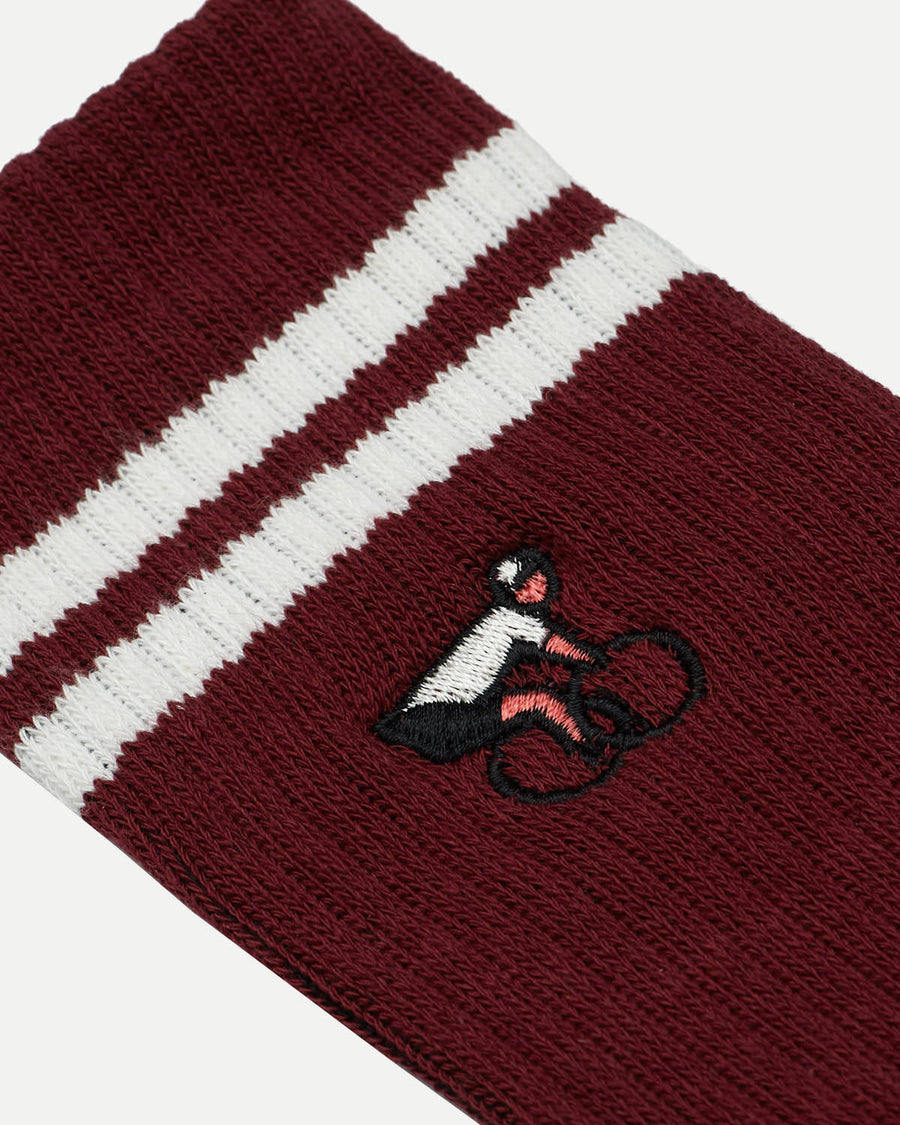 Erstwhile Crew Sock Burgundy