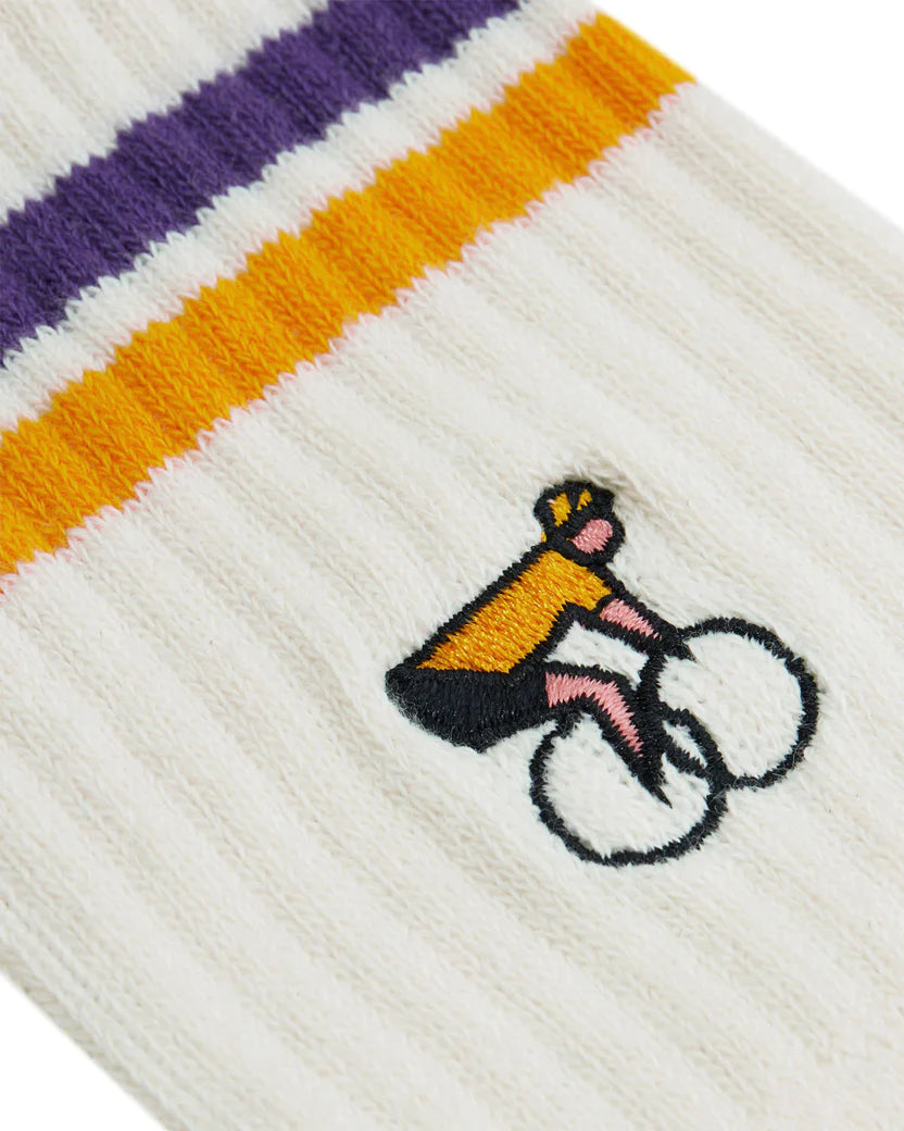 Erstwhile Socks Amateur Ivory Purple Gold