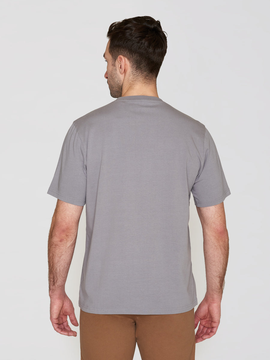 KnowledgeCotton LOKE badge tee - Regenerative Organic Certified™ - GOTS/Vegan