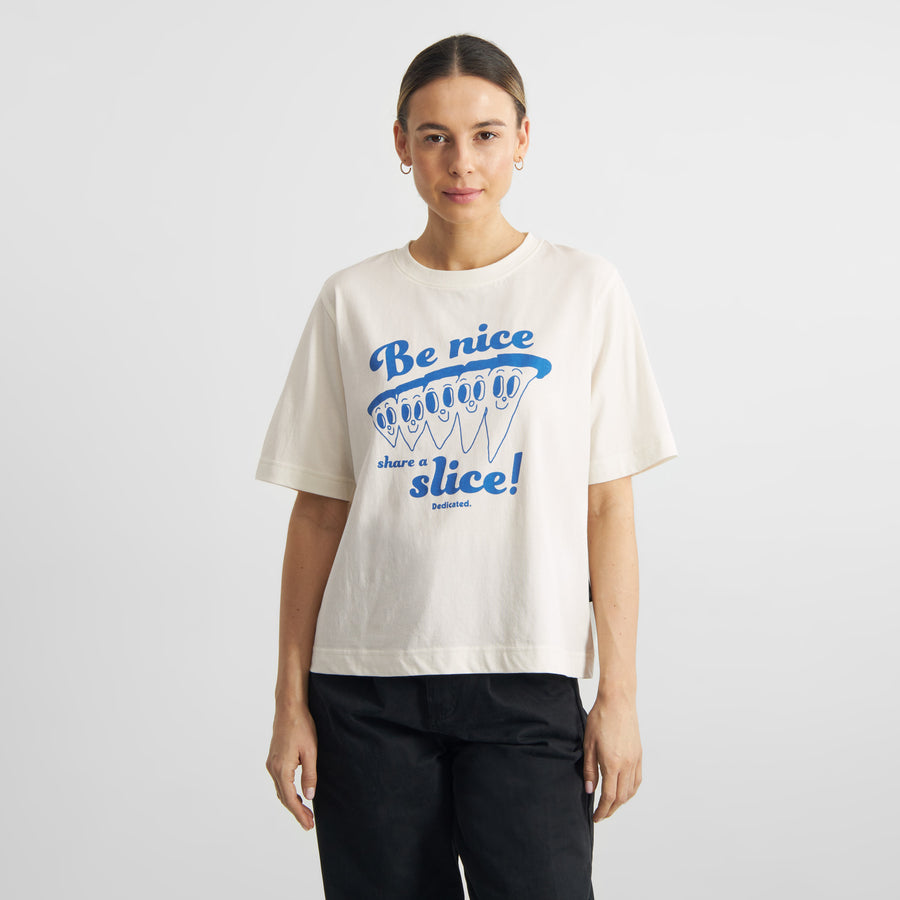 Dedicated T-shirt Vadstena Share A Slice Off White