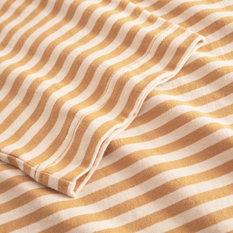 Dedicated T-shirt Vadstena Stripes Gold Yellow