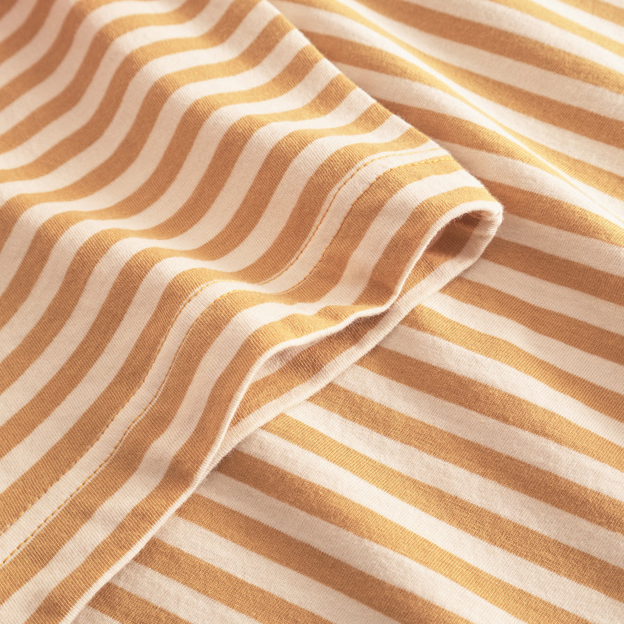 Dedicated T-shirt Vadstena Stripes Gold Yellow