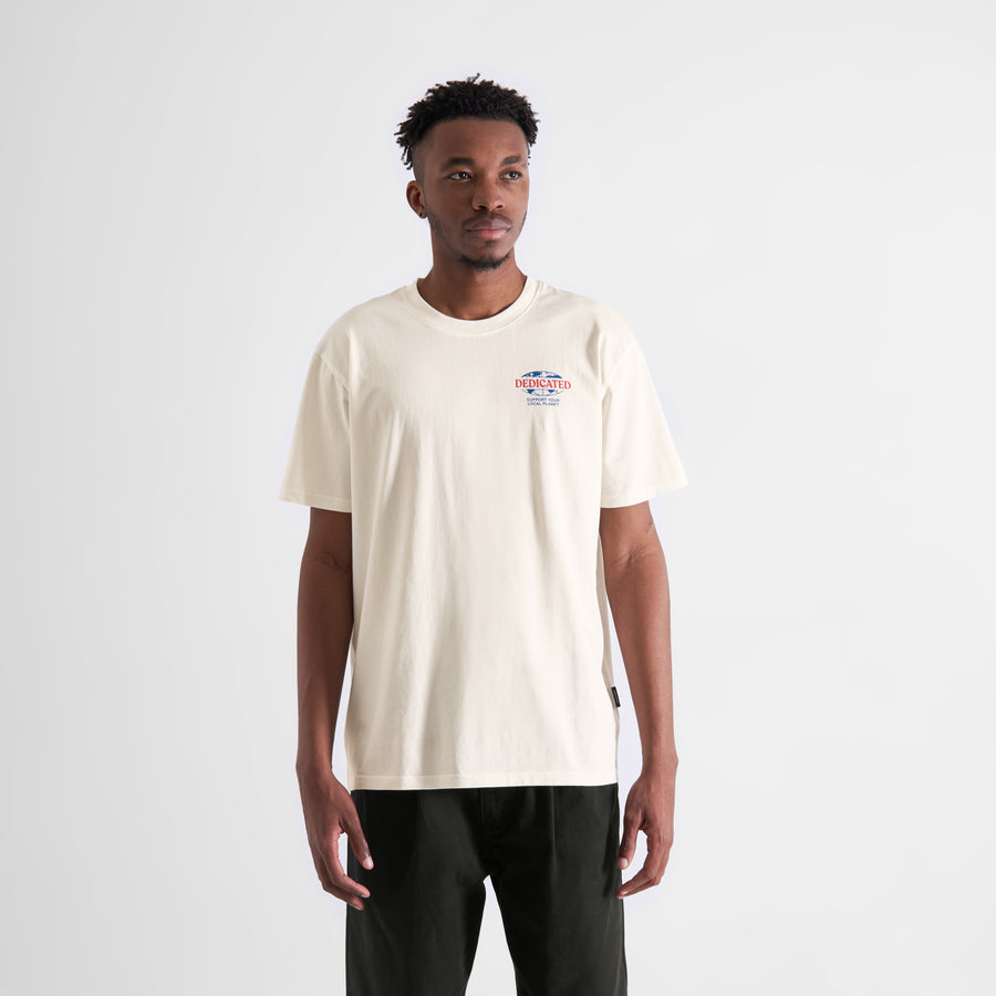 Dedicated T-shirt Stockholm Support Seed Off-White