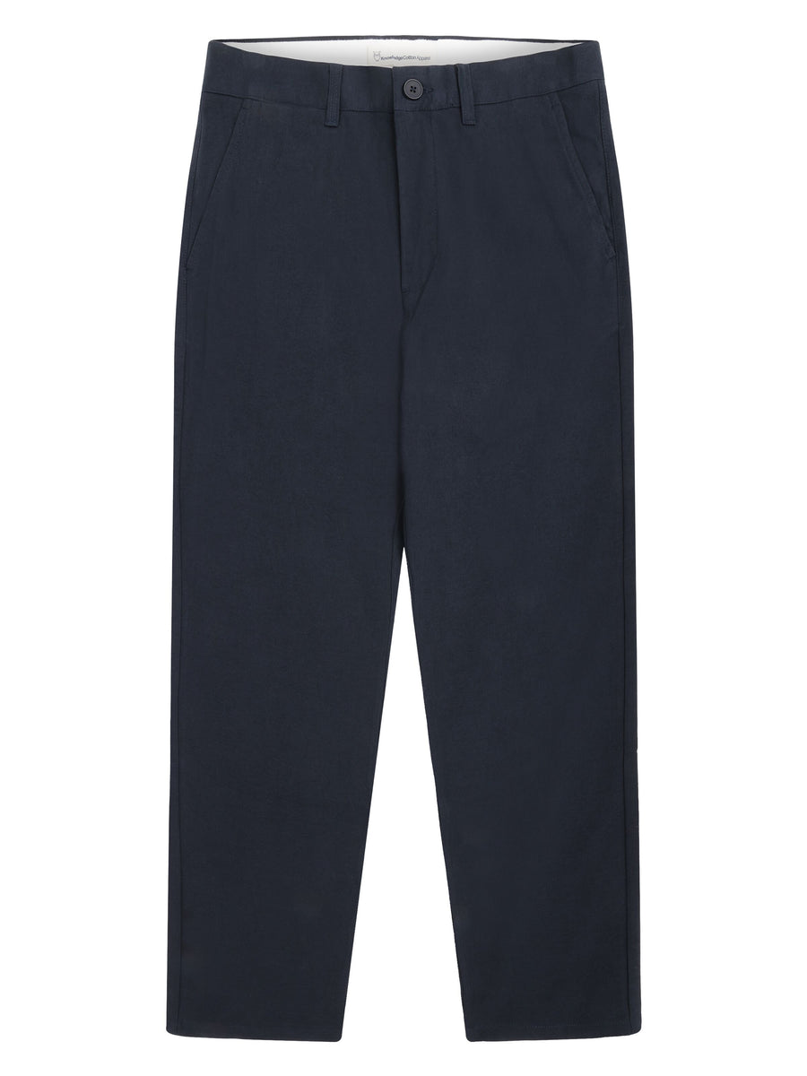 Knowledge Cotton Organic Cotton Chuck Flannel Pants GOTS night sky