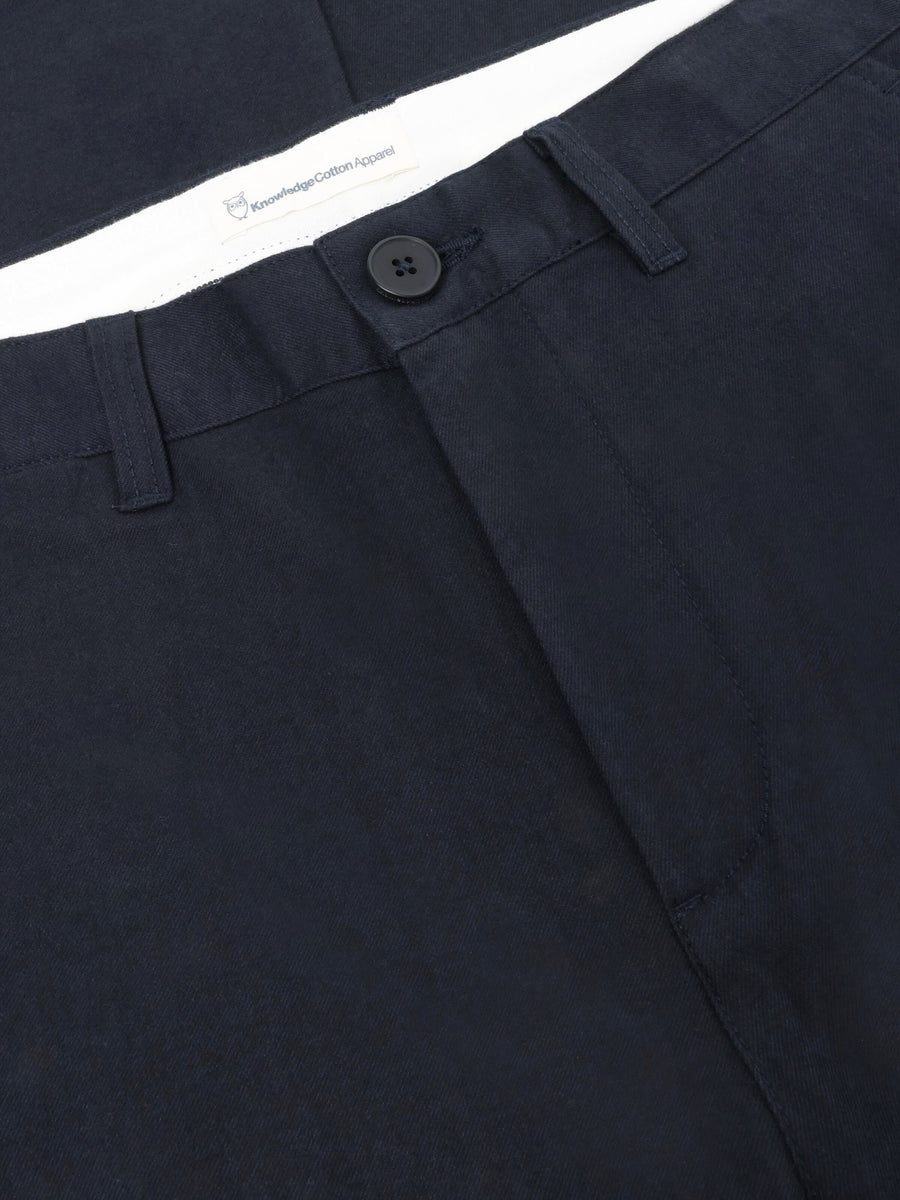 Knowledge Cotton Organic Cotton Chuck Flannel Pants GOTS night sky
