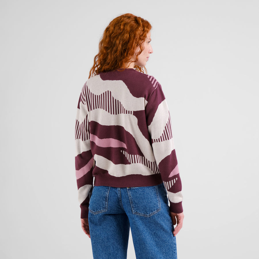 Dedicated Sweater Arendal Flowing Abstract Multi Color