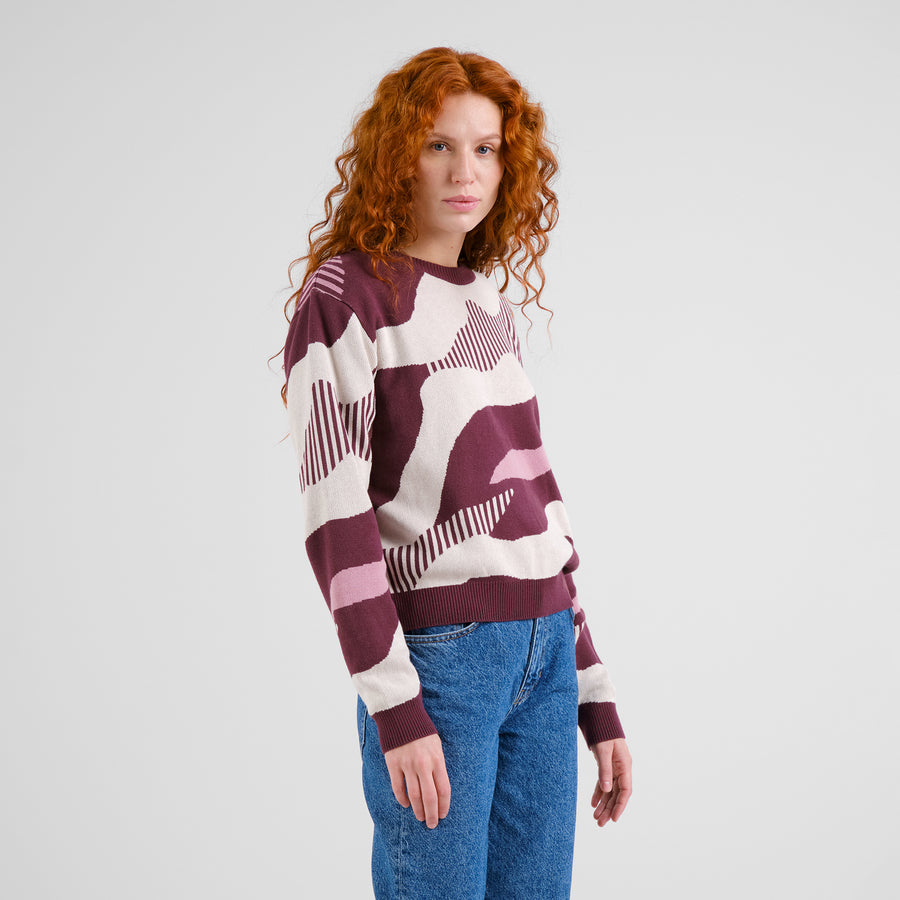 Dedicated Sweater Arendal Flowing Abstract Multi Color