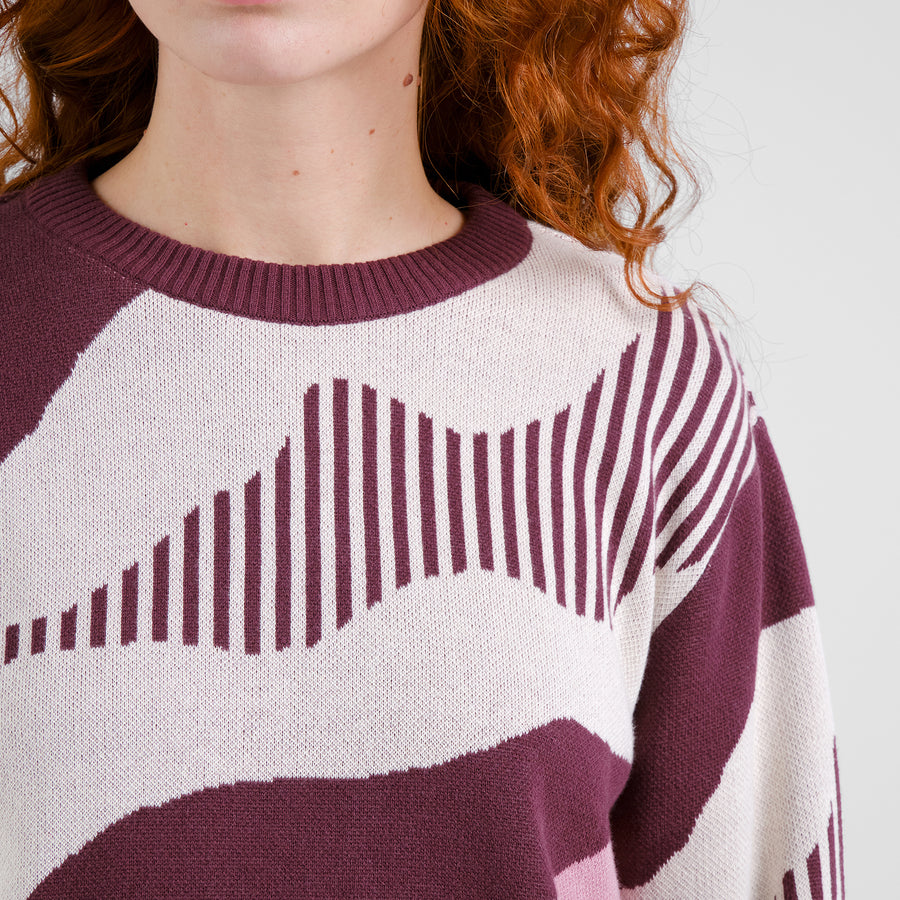 Dedicated Sweater Arendal Flowing Abstract Multi Color