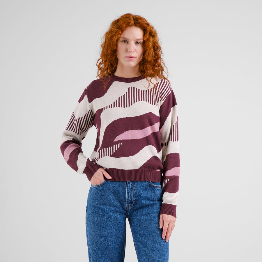 Dedicated Sweater Arendal Flowing Abstract Multi Color