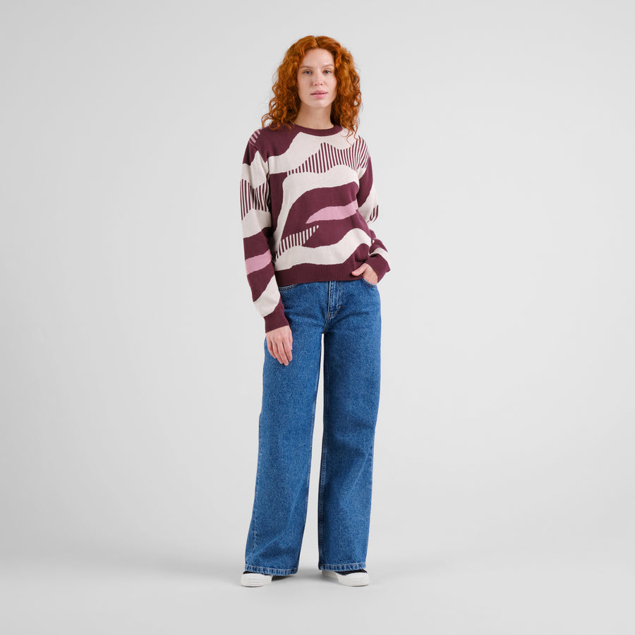 Dedicated Sweater Arendal Flowing Abstract Multi Color
