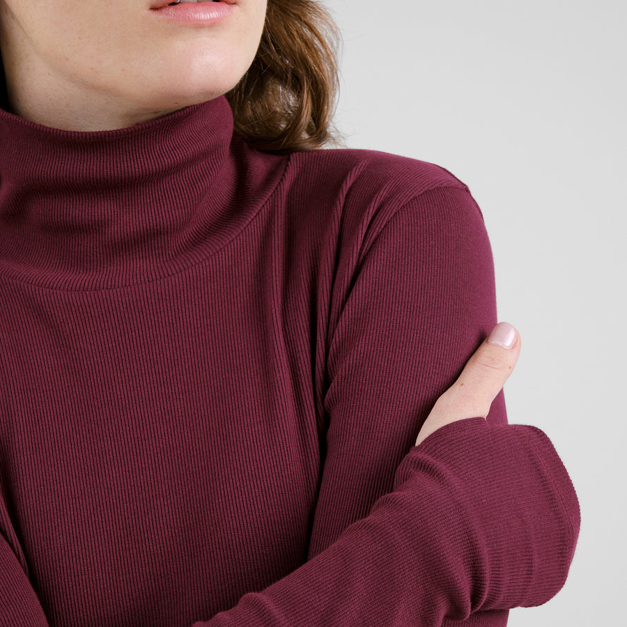 Dedicated Rib Top Malma Fig Red