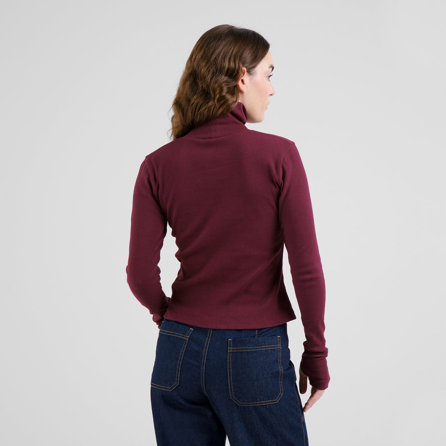 Dedicated Rib Top Malma Fig Red