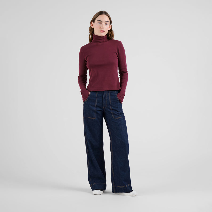 Dedicated Rib Top Malma Fig Red