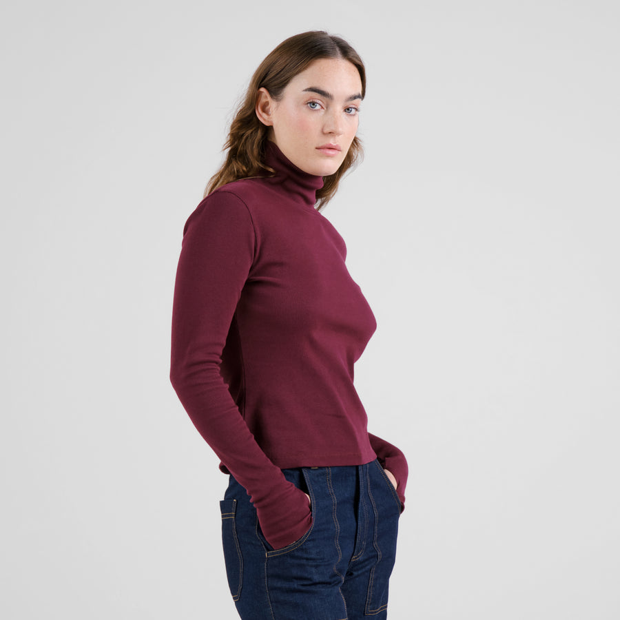Dedicated Rib Top Malma Fig Red