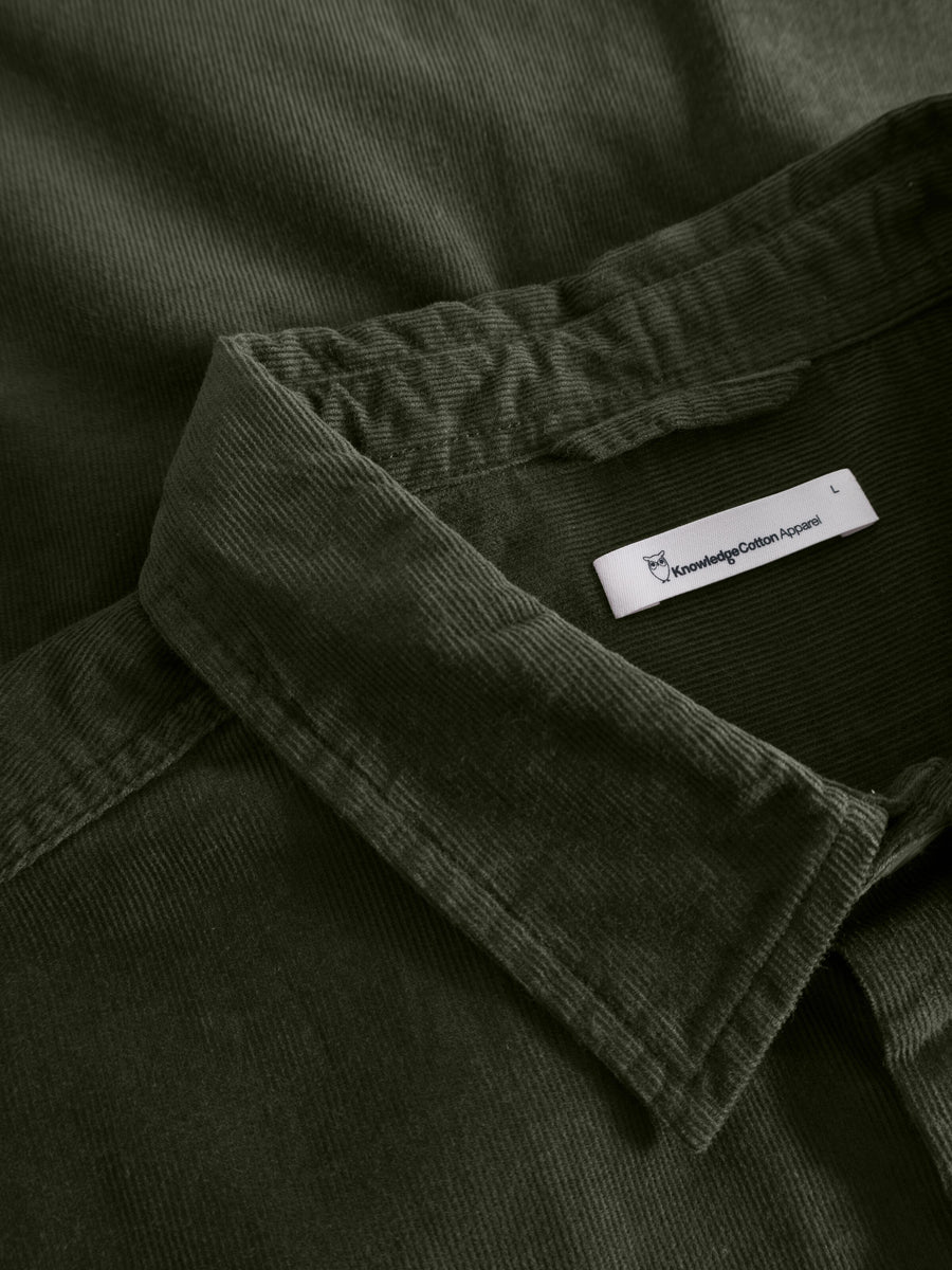 Knowledge Cotton Corduroy shirt forrest night