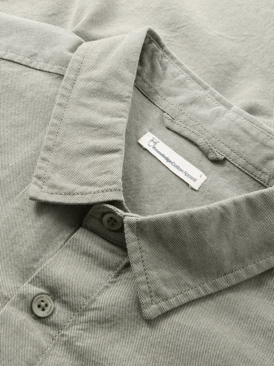 KnowledgeCotton Regular fit light twill shirt - GOTS/Vegan