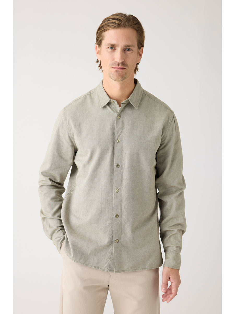 KnowledgeCotton Regular fit light twill shirt - GOTS/Vegan