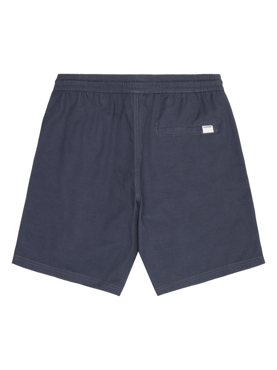 KnowledgeCotton Boardwalk slub shorts with elastic waist - GOTS/Vegan