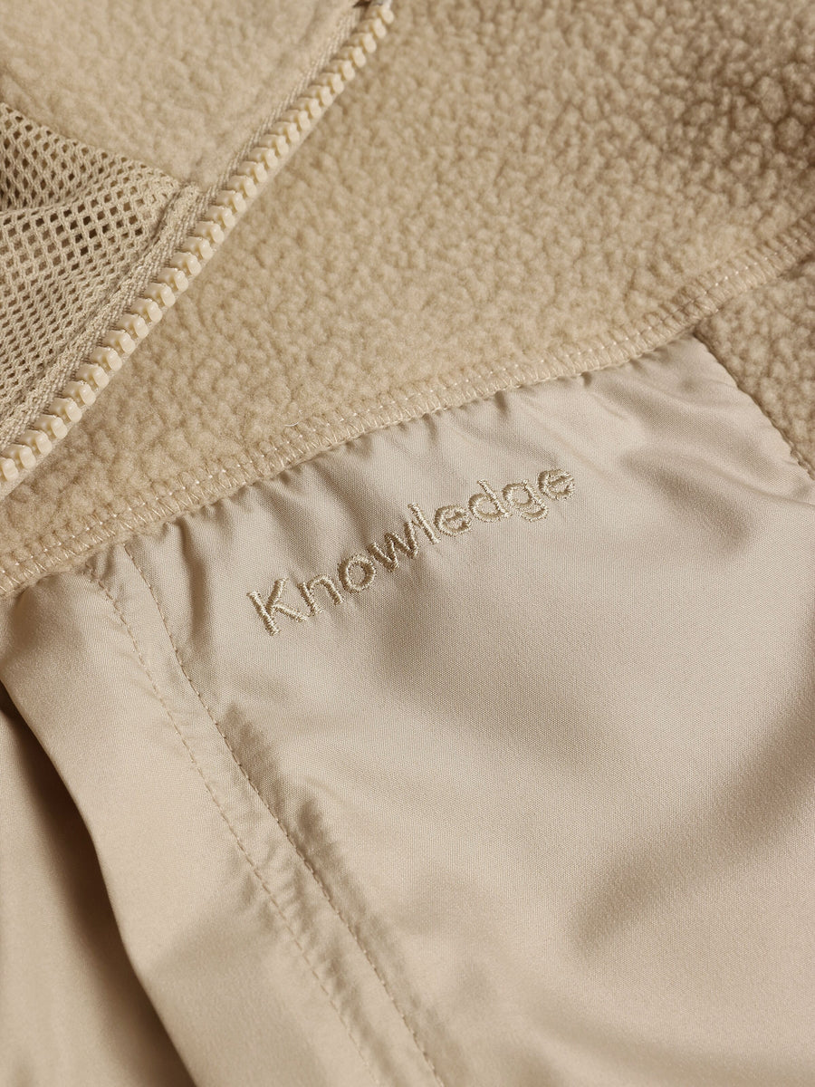 Knowledge Cotton Loose Fit Zip Fleece - GRS/Vegan Light feather gray