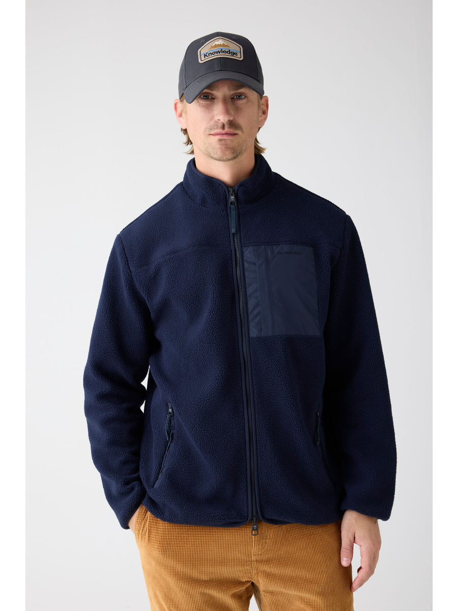 KnowledgeCotton Fleece Weste Navy