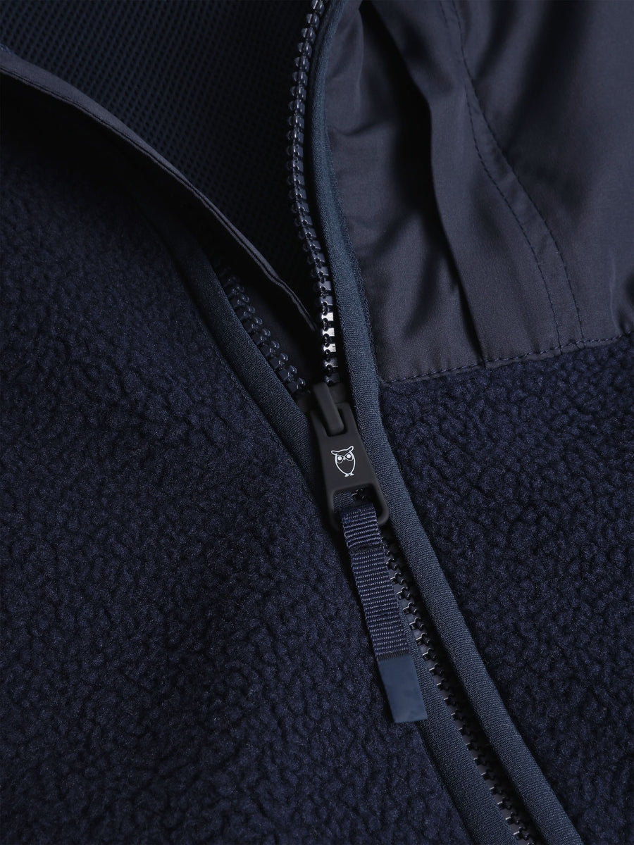 KnowledgeCotton Fleece Weste Navy