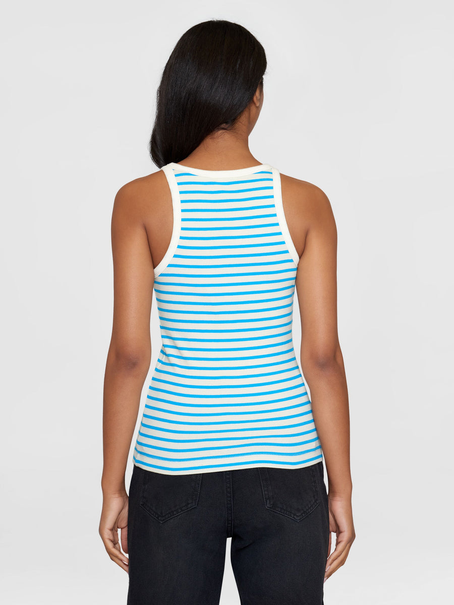Knowledge Cotton Striped racer rib top