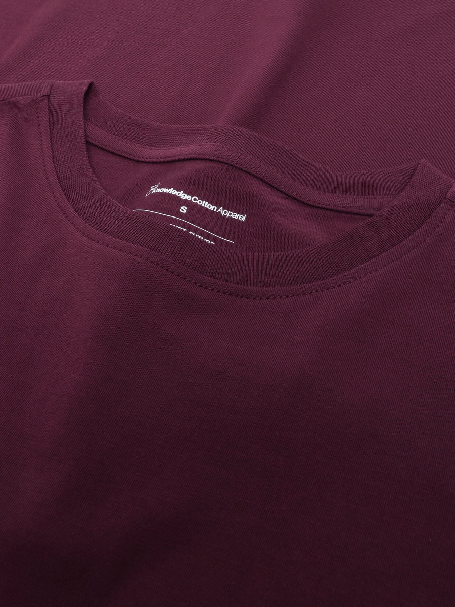 Knowledge Cotton Basic pima cotton t-shirt - GOTS/Vegan Fig