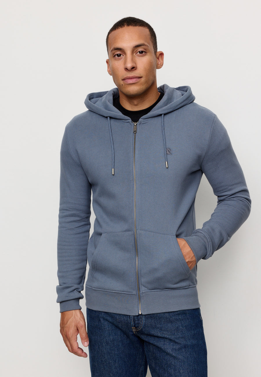 Recolution Zipper Hoodie Birch dove blue