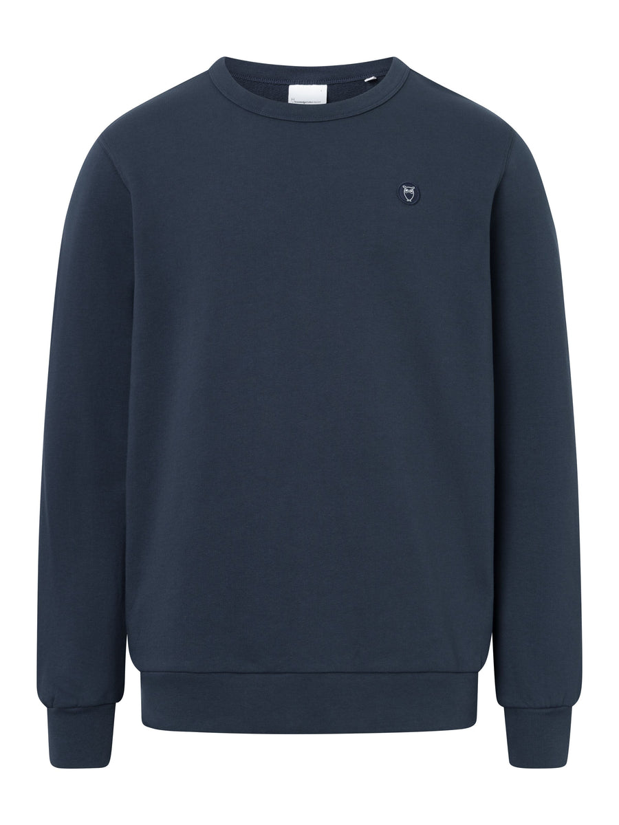 Knowledge Cotton ERIK basic badge sweat - GOTS/Vegan