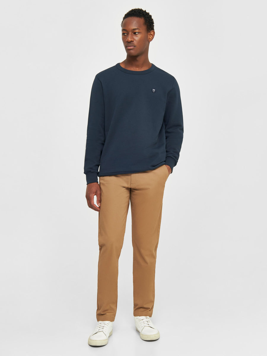 Knowledge Cotton ERIK basic badge sweat - GOTS/Vegan