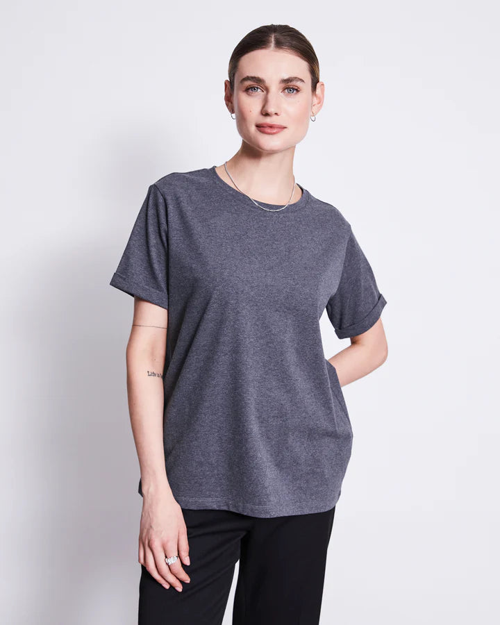 Jan N June BRUSHED T-shirt Boy Dark Grey GOTS