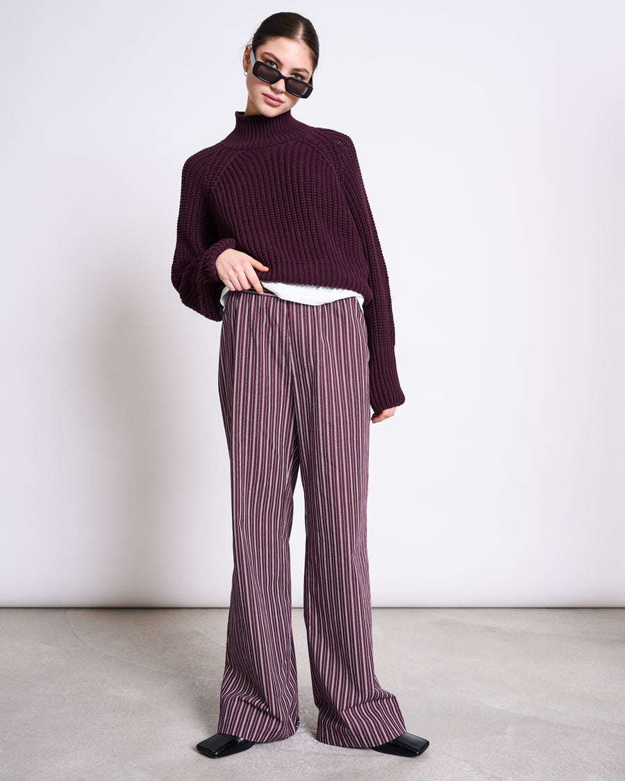Jan N June Cotton Pants Soby Cherry Lacquer White