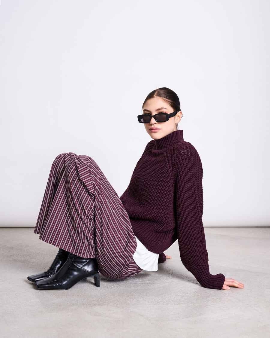 Jan N June Cotton Pants Soby Cherry Lacquer White