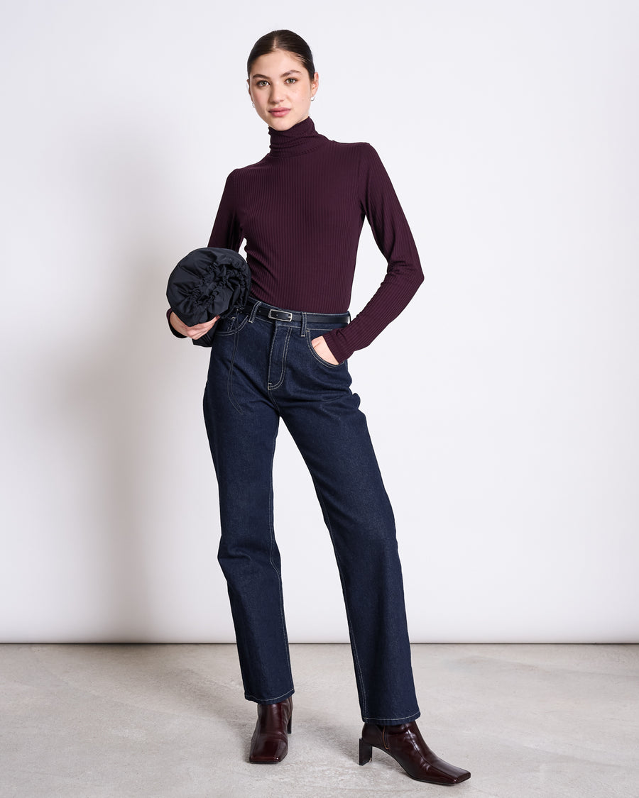 Jan N June Lyocell Turtleneck Mio Cherry Lacquer