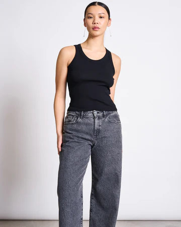 Jan N June Minirib Tank Top Amager Black Gots