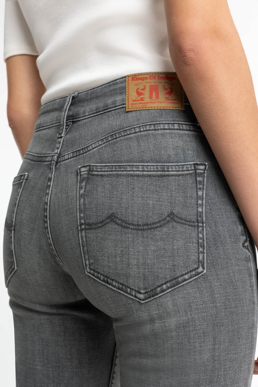 Kings of Indigo Jeans Emiko SOPHIA LIGHT GREY