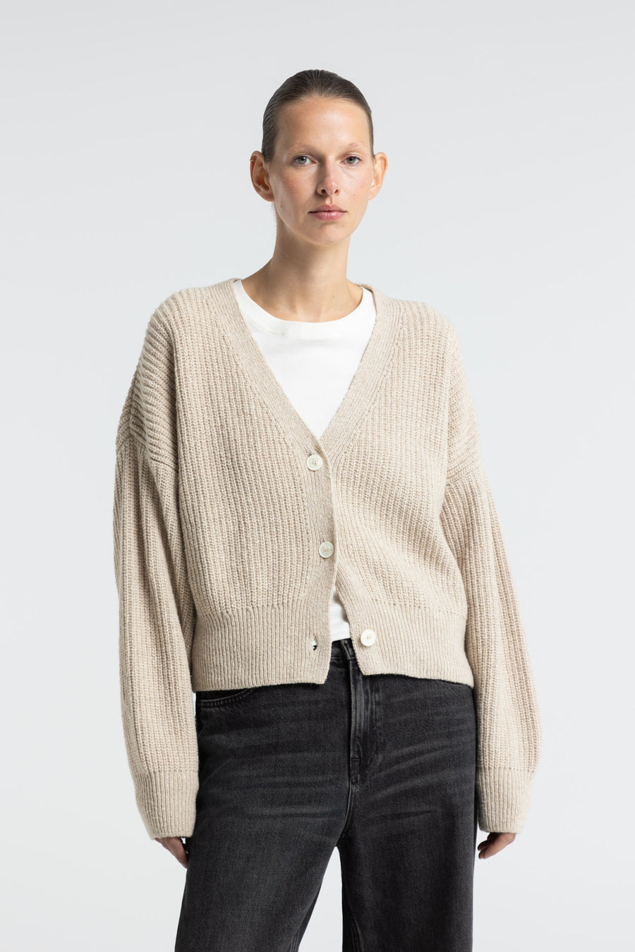 Kings of Indigo Cardigan DECIMA Fog