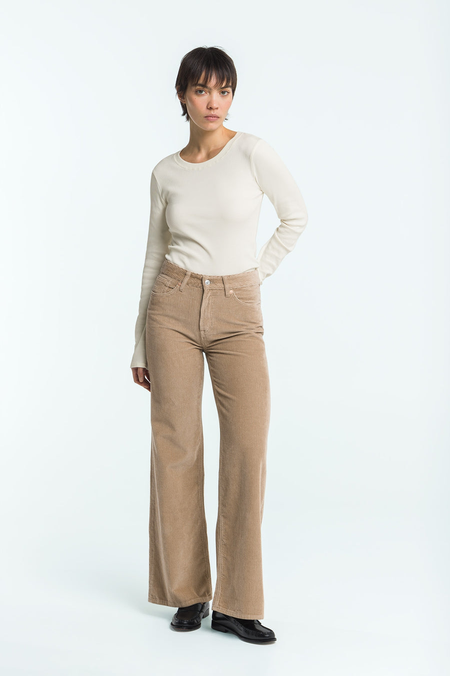 Kings of Indigo Cordhose Jane silver mink