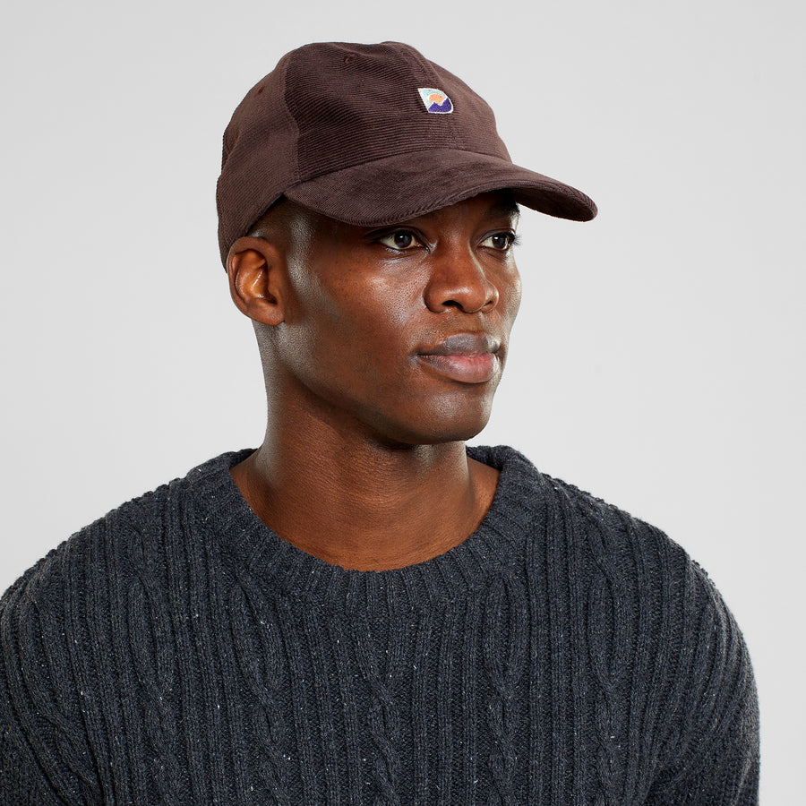 Dedicated Soft Cap Slussen Corduroy Mountain Logo D Coffee Brown