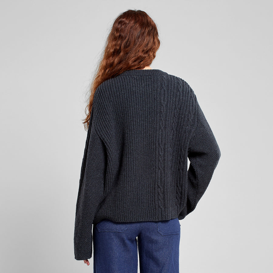 Dedicated Sweater Limboda Dark Grey Melange