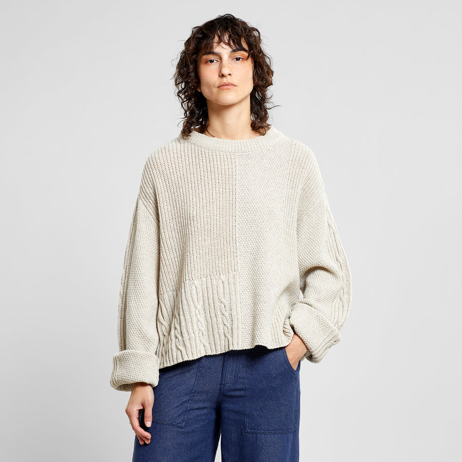 Dedicated Sweater Limboda Pearl White