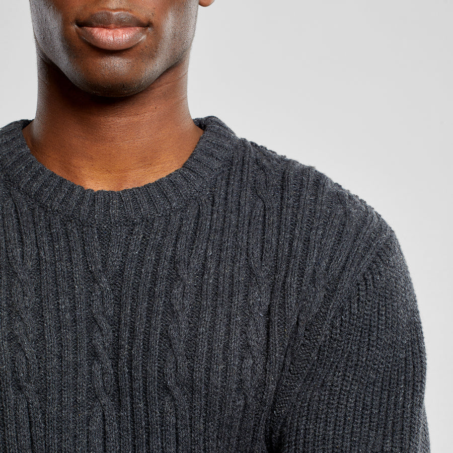 Dedicated Sweater Ludvika Dark Grey Melange