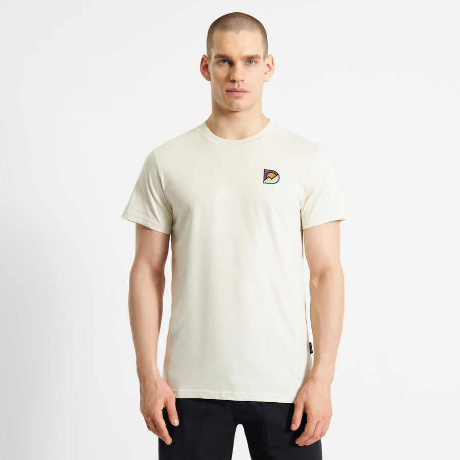 Dedicated T-shirt Stockholm Mountain Logo Oat White