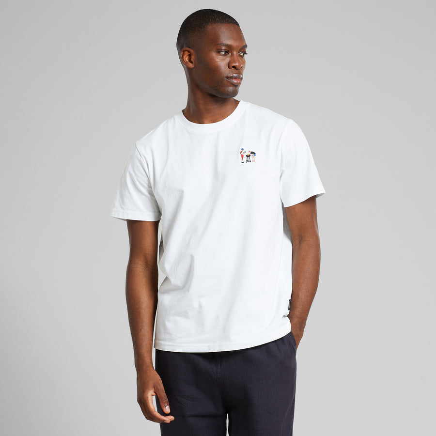 Dedicated T-shirt Stockholm BBQ Emb White