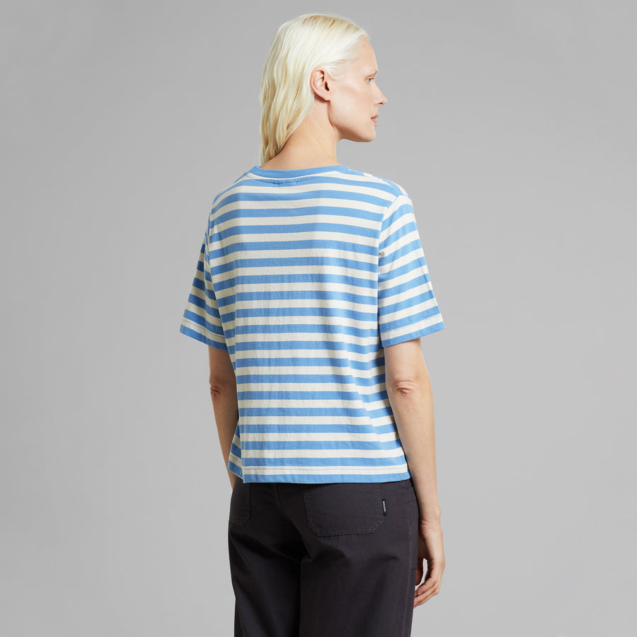 Dedicated T-shirt Vadstena Stripes Della Blue