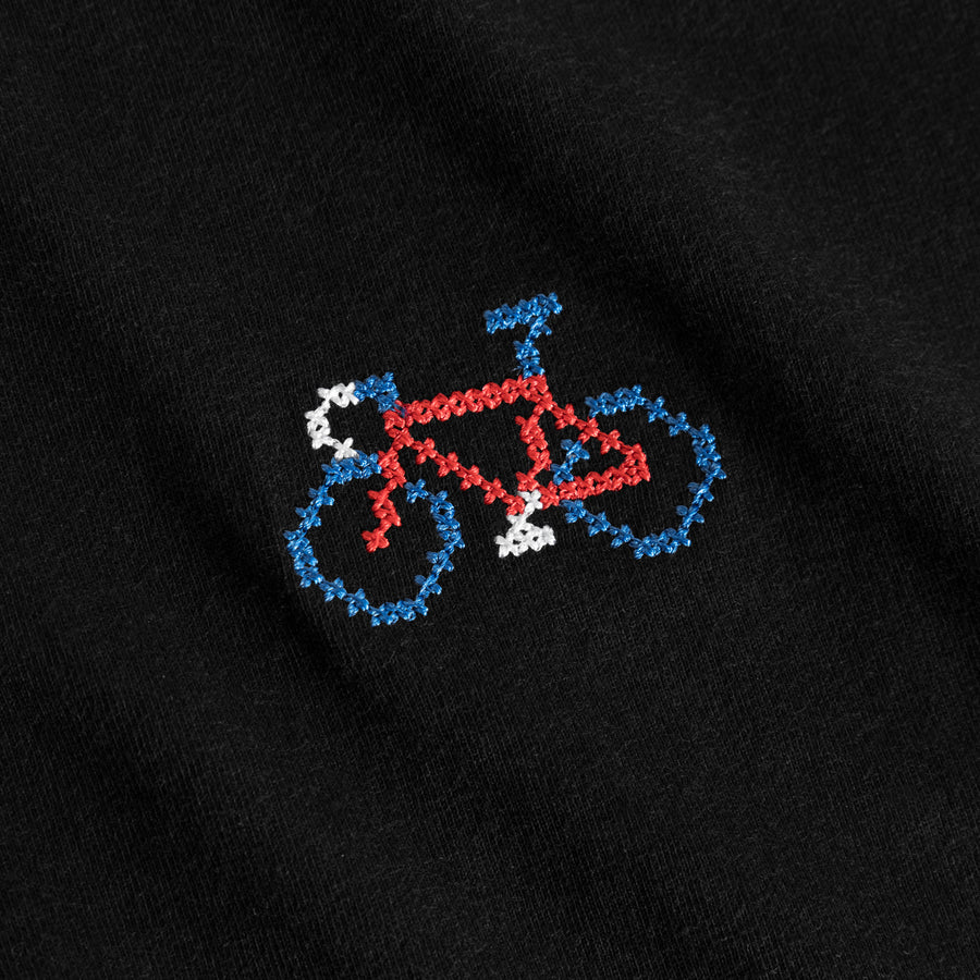 Dedicated T-shirt Stockholm Stitch Bike Black