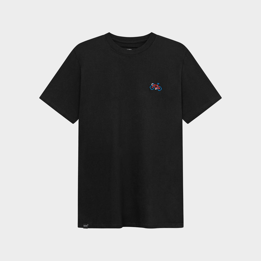 Dedicated T-shirt Stockholm Stitch Bike Black