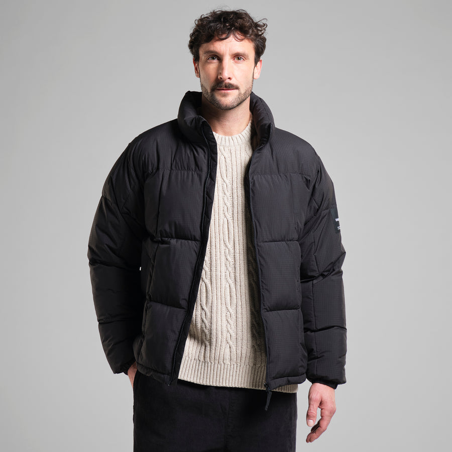 Dedicated Puffer Jacket Sorsele Square Quilt Black