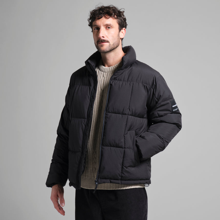 Dedicated Puffer Jacket Sorsele Square Quilt Black