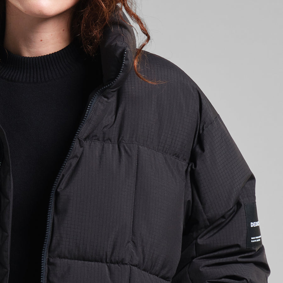 Dedicated Puffer Jacket Sorsele Square Quilt Black